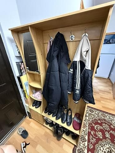 декор стены: Гарнитур для прихожей, Зеркало, ДСП, цвет - Коричневый — 2