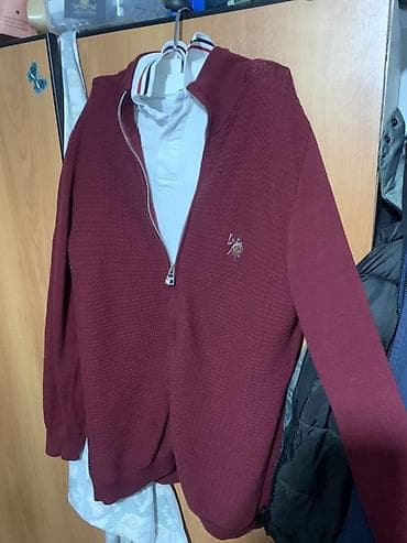 Свитера: Мужская вязаная кофта/кардиган на молнии USPA СОСТОЯНИЕ ИДЕАЛЬНОЕ — 1