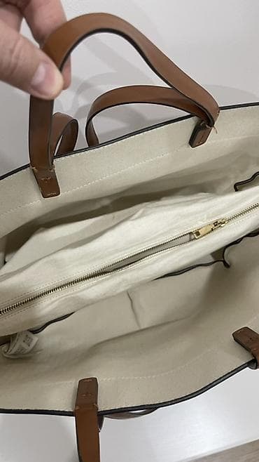 Золотые украшения: Сумки-шопперы (2 шт.) 1) Шоппер в стиле Monogram - Цвет: коричневый с — 5