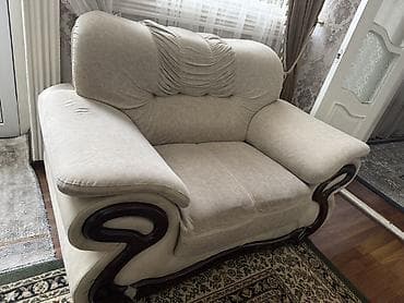 кыргыз мебель: Ашкана үчүн жумшак бурчек, түсү - Саргыч боз — 6