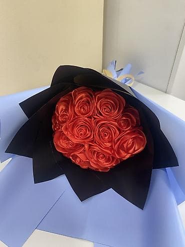 букет из ленточек: Букет из атласных роз 🌹 Не завянет, не потеряет форму и будет — 5