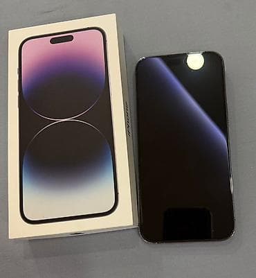 iphone 11 pro: IPhone 14 Pro Max, Б/у, 256 ГБ, Deep Purple, Защитное стекло, Чехол, Коробка, 80 % — 3