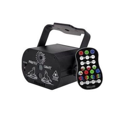 лазерный проектор на дом: Светодиодно-лазерный цветомузыкальный диско проектор 60 шаблонов — 2