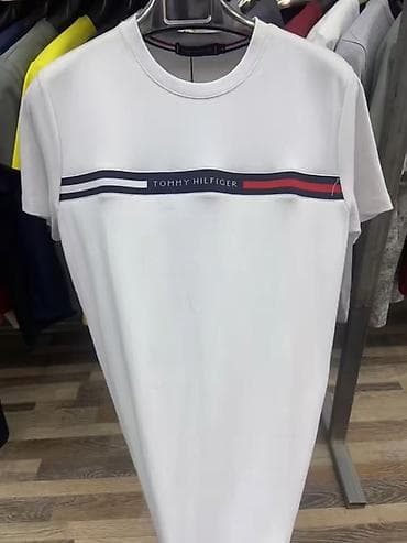 вещи ссср: Мужская футболка, L, XL, 2XL, Tommy Hilfiger, Новый, цвет - Белый, Самовывоз, Платная доставка — 3