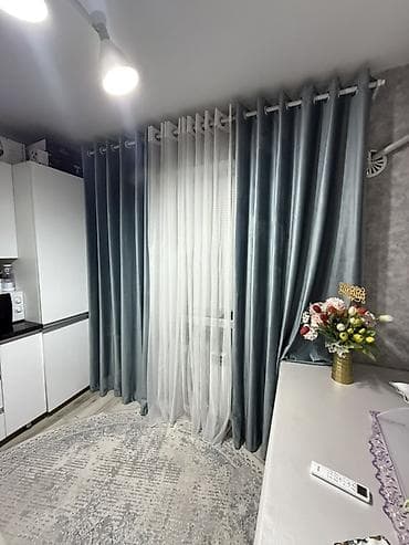 шторы для кухни с балконом: Комплект штор для кухни/гостиной: - Плотные портьеры из бархатистого — 4