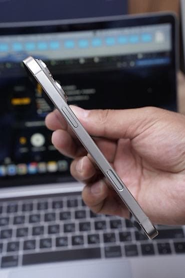 IPhone 16 Pro Max, Б/у, 1 ТБ, Серебристый, Защитное стекло, Чехол — 5