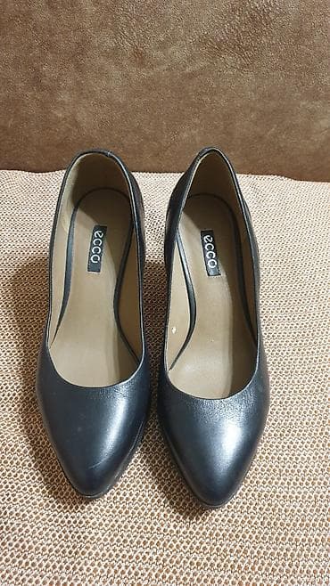 обувь экко: Туфли, 37, Ecco, Б/у, цвет - Черный, Самовывоз — 2