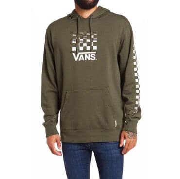 vans: VANS. Толстовка с капюшоном из флиса с принтом логотипа в клетку — 1