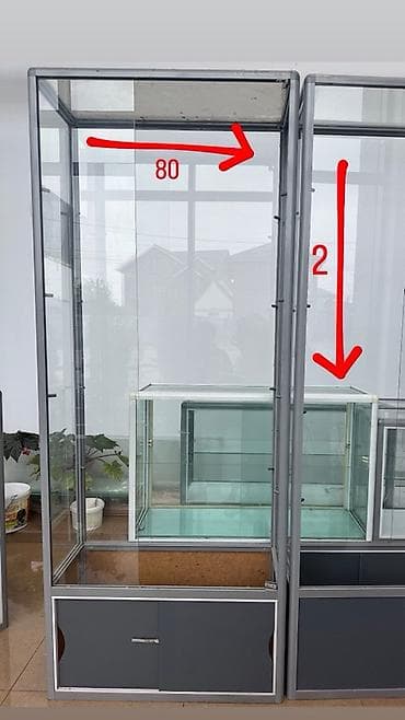 Витрины: Витрина Для ювелирных изделий и бижутерии, С ящиками, 200 см * 140 см * 45 см, Б/у — 3