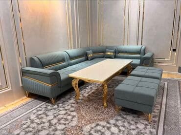 мебель бишкек: Угловой диван, C подушками, Трехместный — 18