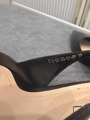 lining flex: Кожаные slingback — чёрные туфли с открытой пяткой Элегантные — 4