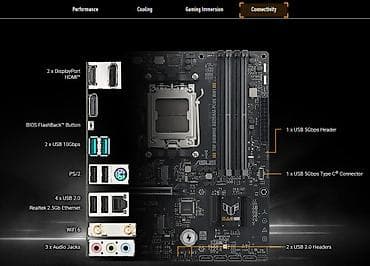 socket 1155: Материнская плата для ПК, Новый, Asus, AM5, Micro-ATX — 5