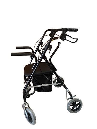 Медициналык эмерек: Роллатор-ходунки с сиденьем и корзиной - 4 колеса: передние — 2