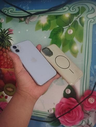 IPhone 11, Б/у, 128 ГБ, Голубой, Чехол, 87 %