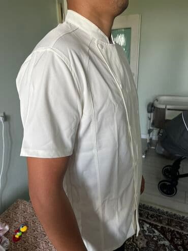 военная форма сша бу: Китель повара с коротким рукавом, белый - Классический двубортный — 4