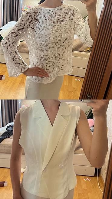 Верхняя одежда: Женская одежда — подборка моделей - Розовый двубортный жакет Milin — 2