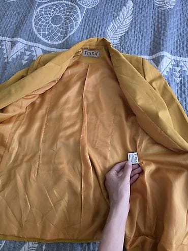 lining flex: Женский жакет TIARA - Цвет: горчично-жёлтый. - Посадка: приталенный — 4