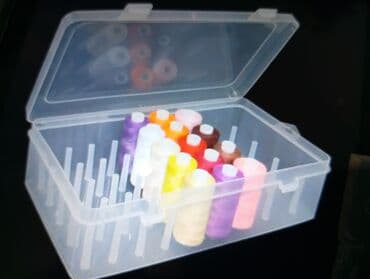 купить набор для работы с кожей: Набор цветных нитей 42 шт, для шитья в пластиковом органайзере — 3