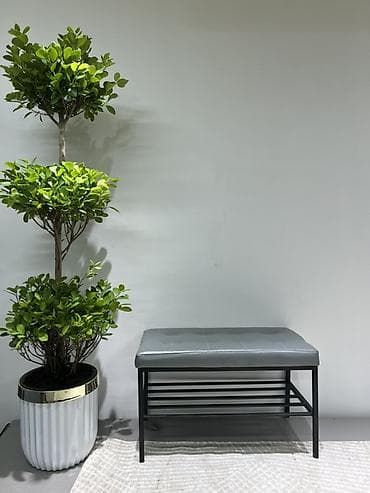 Банкетка, Новый, С полками, Бесплатная доставка, цвет - Серый