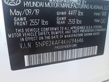 daewoo cobalt: Hyundai Sonata: 2019 г., 2.4 л, Автомат, Бензин, Седан — 6