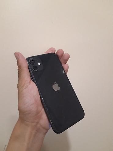 IPhone 11, Б/у, 128 ГБ, Черный, Чехол, 73 %