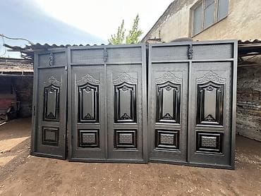 Откатные ворота: Кованые металлические ворота и калитки - Материал: сталь, сварная — 4
