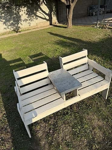 Все для дома и сада: Скамейка Дерево, Со спинкой, Без крыши — 3