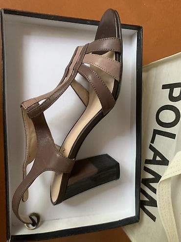 туфли polann: Босоножки, 39, Polann, Новый, цвет - Коричневый, Самовывоз — 2