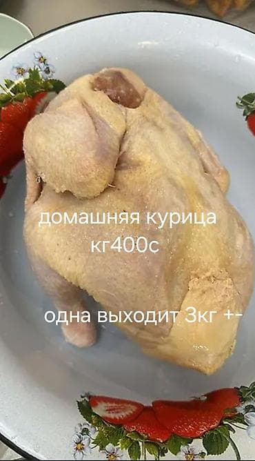 Курица: Домашняя курица (целиком) - Средний вес тушки: около 3 кг (+-) - — 1