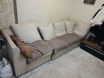 2 х местный раскладной диван: Раскладной диван, Б/у — 2