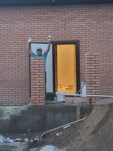 установка ламината: Облицовка фасада керамическим кирпичом - Вид работ: кладка — 9