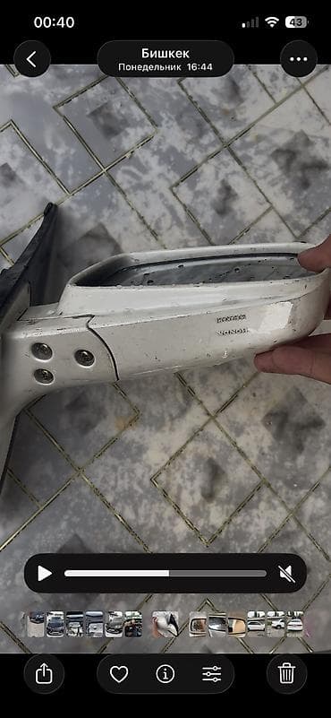 реплика мото: Боковое правое Зеркало Honda Б/у, Оригинал — 1