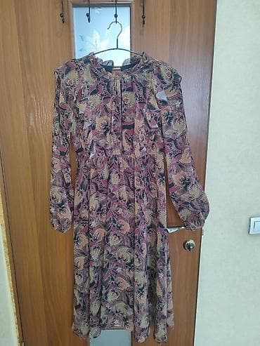 Повседневное платье, Длинная модель, Шифон, Прямое, M