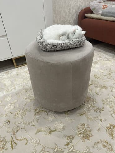 Тумбы и подставки: Пуф цилиндрической формы высота 47 сч ширина 45 см - Мягкая обивка — 3