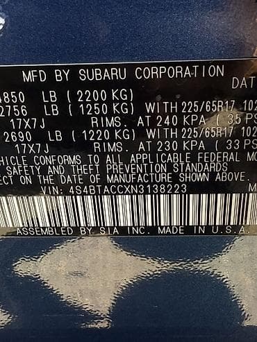 infinity fx: Subaru Outback: 2021 г., 2.4 л, Автомат, Бензин, Универсал — 8