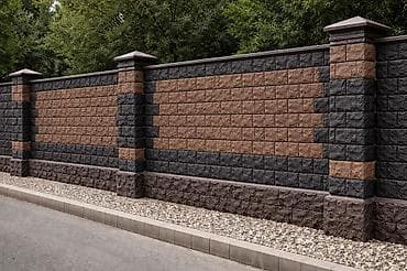 Заборы из пескоблока