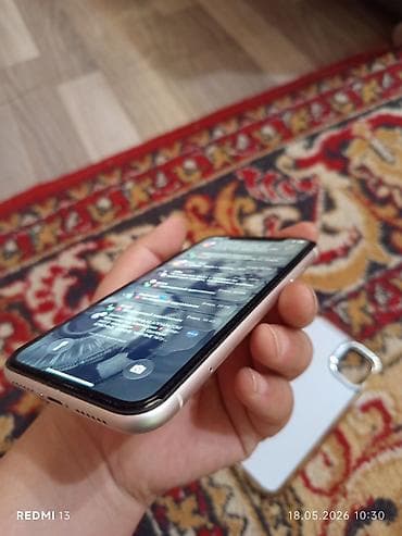 redmi 9 т: IPhone 11, Колдонулган, 128 ГБ, Ак, Каптама, 75 % — 3