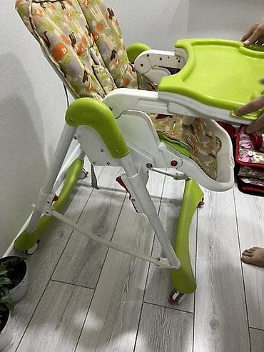 детский стол для кормления: Стульчик для кормления, Б/у, Другой бренд, Пластик, Другой вид, цвет - Зеленый, Самовывоз — 7