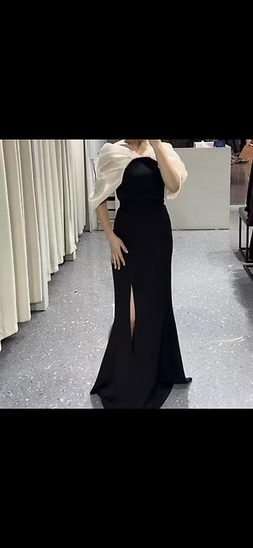 под юбка: Вечернее платье, Длинная модель, Без рукавов, Шлейф, L — 1