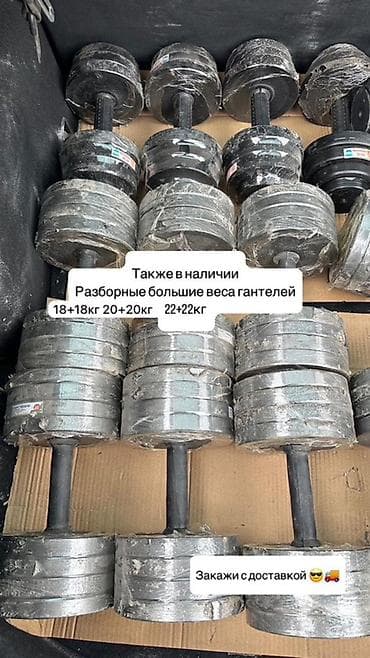 гантели: Разборные гантели повышенных весов - Тип: разборные (сменные диски на — 1