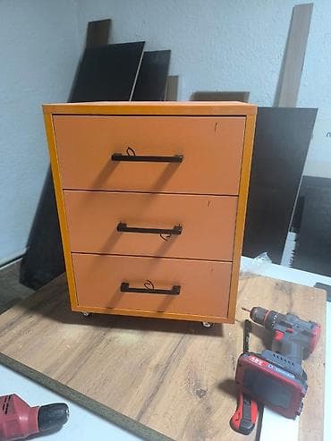 ящик для: Тумба для вещей и одежды, Без зеркала, ЛДСП, цвет - Серый — 4