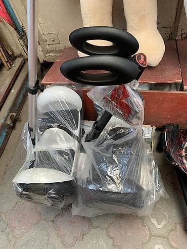 детские самокаты с родительской ручкой: Гироскутер с коленоупором и телескопической ручкой — два в одном - — 2