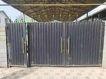Металлические распашные ворота с калиткой - Конструкция
