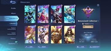 Видеоигры и приставки: Игровой аккаунт Mobile Legends: Bang Bang с большой коллекцией скинов — 3