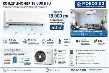 midea: Сплит-система, Midea, Новый, 40-50 м², Инверторный — 2