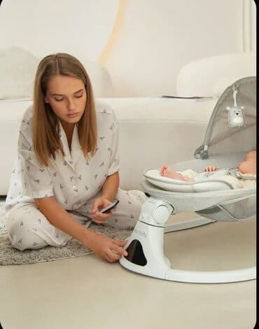 детские игрушки для новорожденных: Качели-шезлонг Amarobaby для новорождённых. - 5 режимов укачивания - — 26