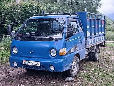 трактор дыты: Hyundai Porter — компактный бортовой грузовик синего цвета. Самосвал — 5