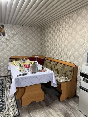 диван с креслой: Кухонный мягкий уголок, ЛДСП, цвет - Бежевый — 1