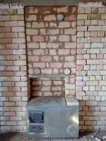 уголь для мангала оптом: Кирпичная уличная печь-кухня под казаны и плиты - Комплекс из — 6