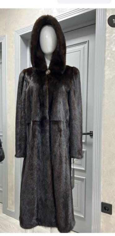 вечерние платья бишкек дордой: Шуба, Норка, Длинная модель, С капюшоном, XL — 5